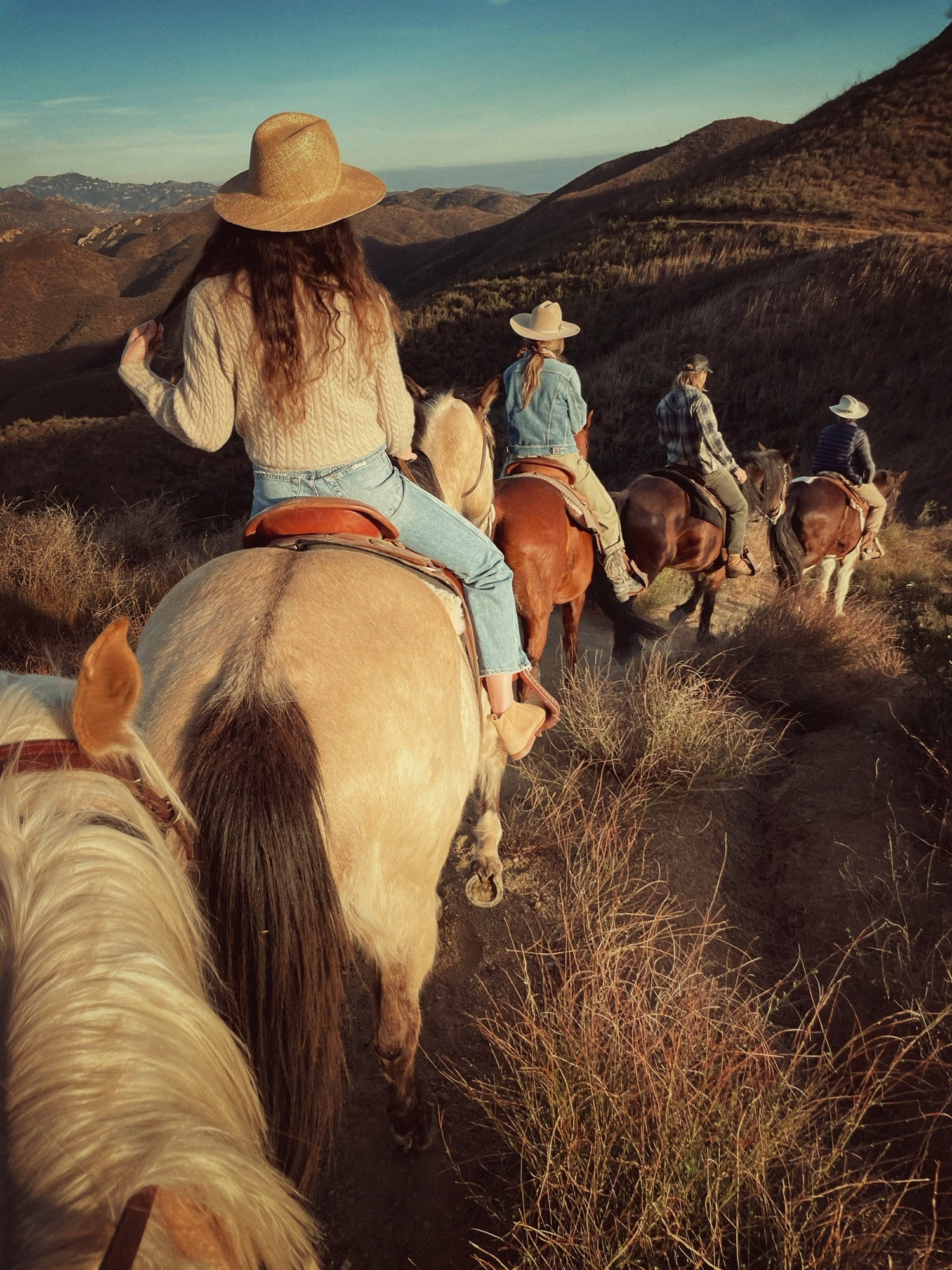 Group trail ride in the Malibu